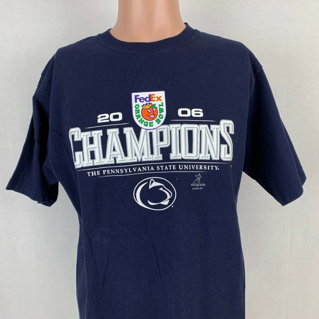 Reebok Penn State Nittany Lions 2006 Orange Bowl Champs T Shirt Ncaa Football M